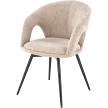 Krzesło metalowe K-550 Czarny / Beż Podstawowe