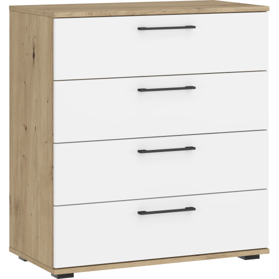 Komoda KM-1 Dąb artisan / Biały FORMO Podstawowe