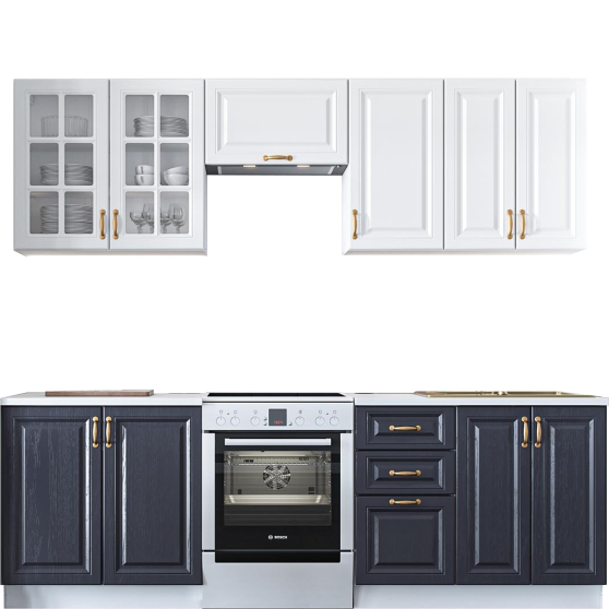 Zestaw mebli kuchennych 240 cm VIKTORIA Podstawowe