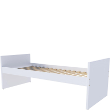 Łóżko górne 90 x 200 ze stelażem biały VERSO Podstawowe