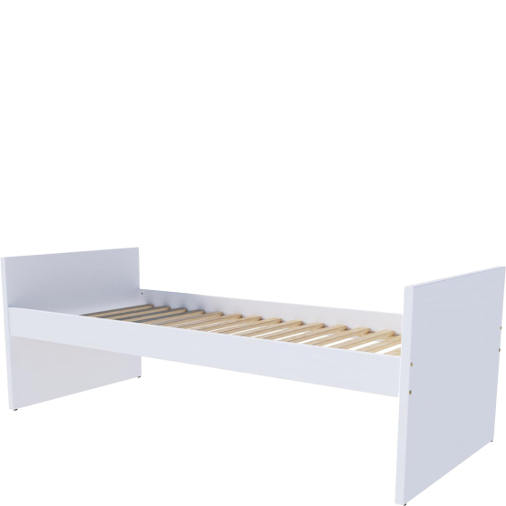 Łóżko górne 90 x 200 ze stelażem biały VERSO Podstawowe