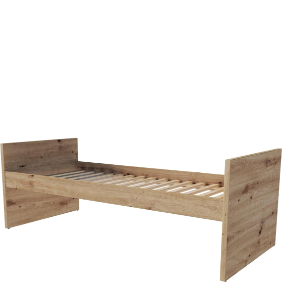 Łóżko górne 90 x 200 ze stelażem dąb artisan VERSO Podstawowe