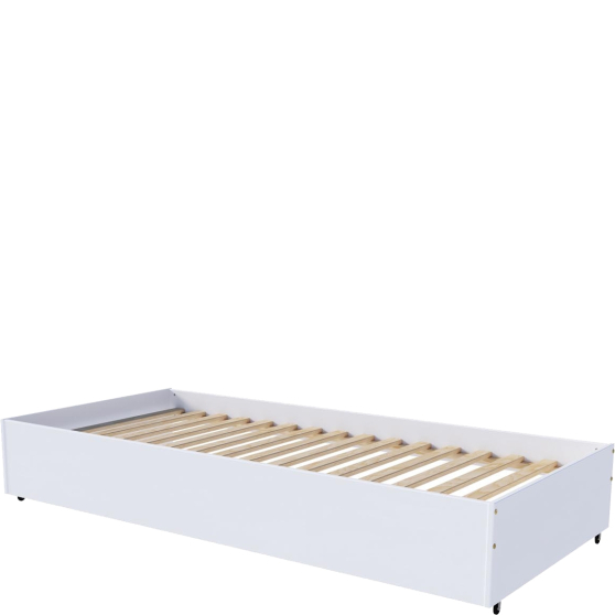 Łóżko dolne 90 x 200 ze stelażem biały VERSO Podstawowe