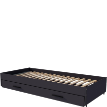 Łóżko dolne 90 x 200 ze stelażem i szufladą antracyt VERSO Podstawowe