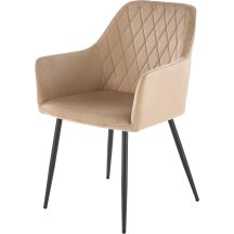 Krzesło metalowe K-558 Czarny / Beż Podstawowe