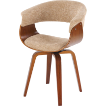 Krzesło drewniane K-545 Orzech / Beż Podstawowe