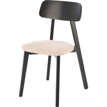 Krzesło drewniane HYLO Czarny / Beż Podstawowe