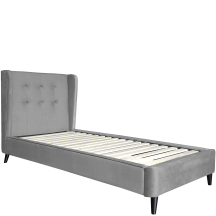 ESTELLA 90 popielaty Halmar Łóżko tapicerowane Podstawowe