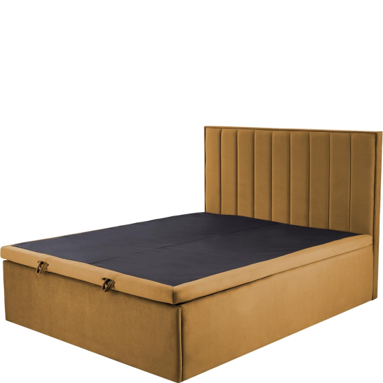 ASENTO 160 musztardowy Halmar Łóżko tapicerowane Podstawowe