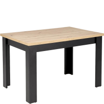 Stół rozkładany 120-160x80x77 BAGIO Dąb Artisan / Czarny Podstawowe