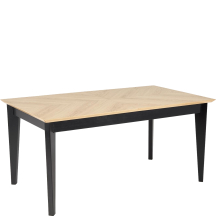 Stół rozkładany 160-240x90x75 EDMONDO Dąb Naturalny / Czarny Podstawowe