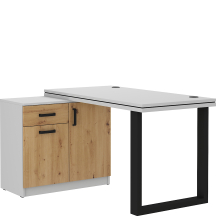 Biurko z komodą 140 Dąb Artisan/Jasny Szary MALTA DĄB ARTISAN / JASNY SZARY Podstawowe