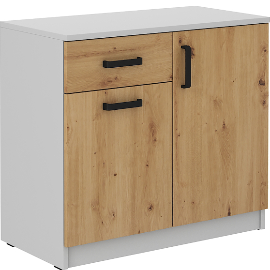 Komoda 820 Dąb Artisan/Jasny Szary MALTA DĄB ARTISAN / JASNY SZARY Podstawowe