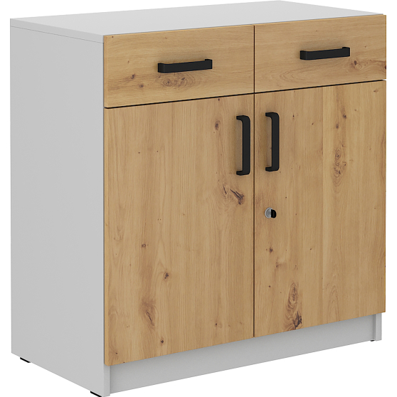 Komoda 105 Dąb Artisan/Jasny Szary MALTA DĄB ARTISAN / JASNY SZARY Podstawowe