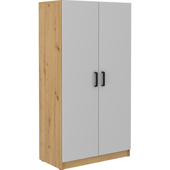 Szafa 2D 107 Jasny Szary/Dąb Artisan MALTA JASNY SZARY / DĄB ARTISAN Podstawowe