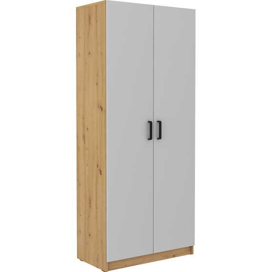 Szafa 2D 111 Jasny Szary/Dąb Artisan MALTA JASNY SZARY / DĄB ARTISAN Podstawowe