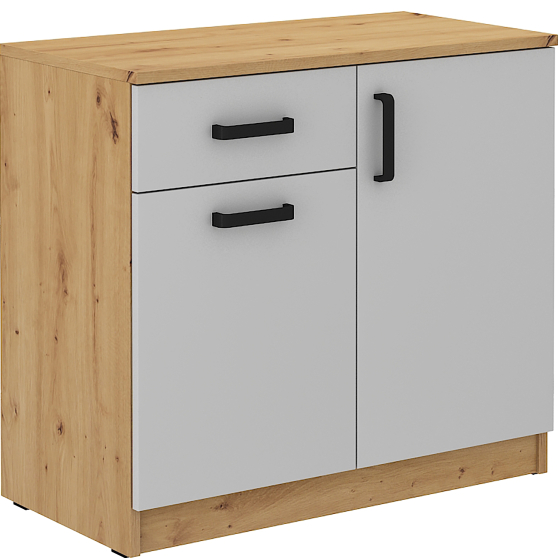 Komoda 820 Jasny Szary/Dąb Artisan MALTA JASNY SZARY / DĄB ARTISAN Podstawowe