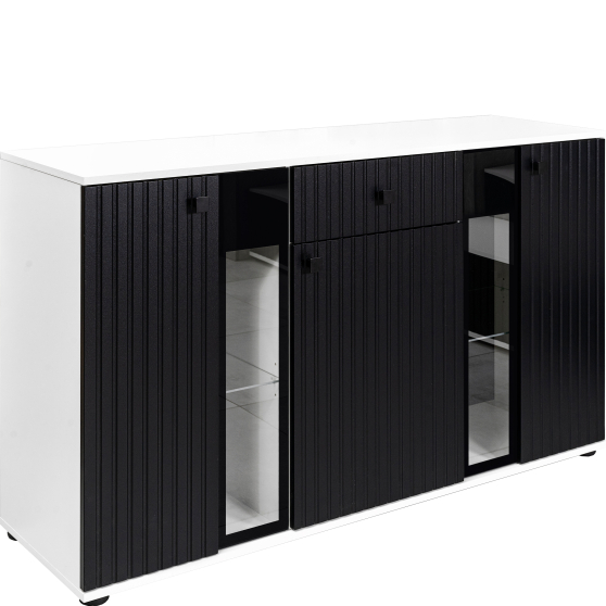 Komoda 20 Czarny / Biały SALSA MDF Podstawowe