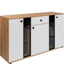 Komoda 20 Biały / Dąb Artisan SALSA MDF Podstawowe