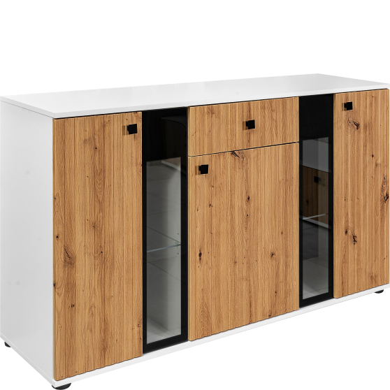 Komoda 20 Dąb Artisan / Biały SALSA MDF Podstawowe