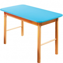 Stolik drewniany dla dziecka prostokątny z kolorowym blatem AD252 Podstawowe