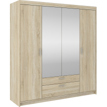 Szafa 4D z lustrem SO04 Dąb Sonoma ELENA Podstawowe