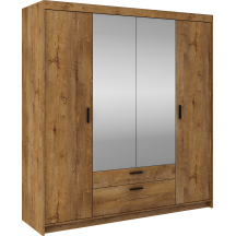 Szafa 4D z lustrem DL04 Dąb Lefkas ELENA Podstawowe