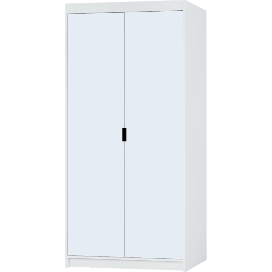 Szafa 2D z lustrem WH02 Biały ELENA Podstawowe