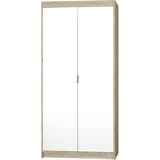 Szafa 2D z lustrem SO02 Dąb Sonoma ELENA Podstawowe