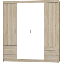 Szafa 4D SO04 6S Dąb Sonoma ELENA Podstawowe