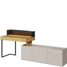 Młodzieżowe biurko z szafką wiszącą i oświetleniem SET-13B TEEN FLEX Podstawowe