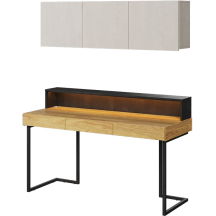 Młodzieżowe biurko z nadstawką i szafką wiszącą SET-12A TEEN FLEX Podstawowe