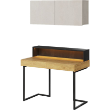 Młodzieżowe biurko z nadstawką i szafką wiszącą SET-12B TEEN FLEX Podstawowe