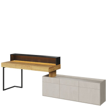 Młodzieżowe biurko z szafką wiszącą i oświetleniem SET-13A TEEN FLEX Podstawowe