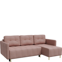 Narożnik z funkcją spania i pojemnikiem Prawy DELLO Podstawowe