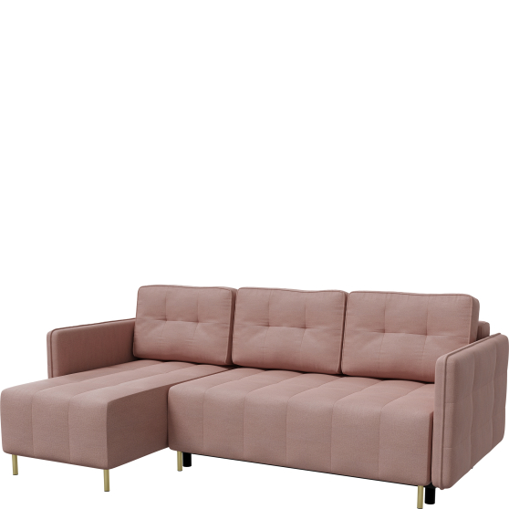 Narożnik z funkcją spania i pojemnikiem Lewy DELLO Podstawowe