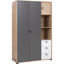 Szafa dwudrzwiowa z szufladą 120 cm KEVIN Podstawowe