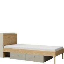 Łóżko 90 x 200 ze stelażem młodzieżowe YUKI Podstawowe (1)