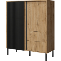 Komoda wysoka z frezowanym frontem MIA Podstawowe