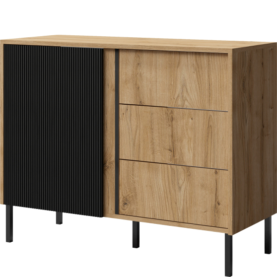 Komoda z frezowanym frontem MIA Podstawowe