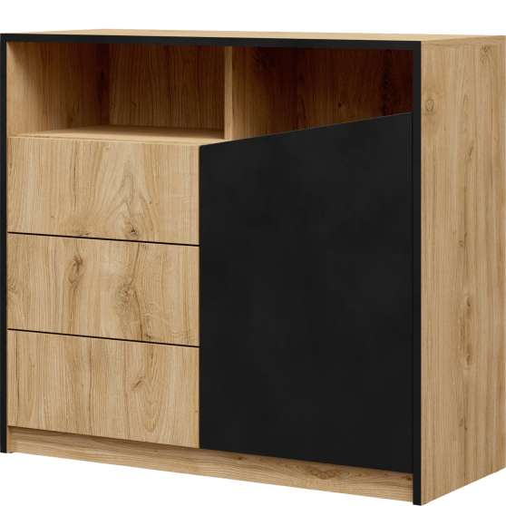 Mała komoda z szufladami do sypialni ASTON Podstawowe (1)