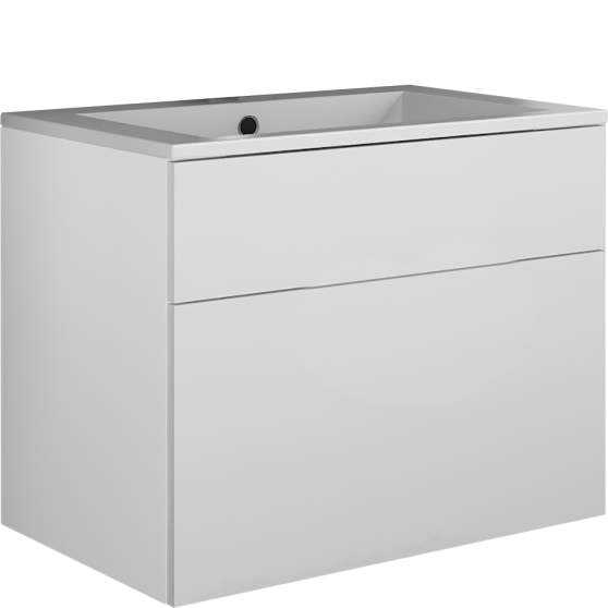 Szafka łazienkowa wisząca pod umywalkę 13 Biały Połysk / Biały PORTO Podstawowe