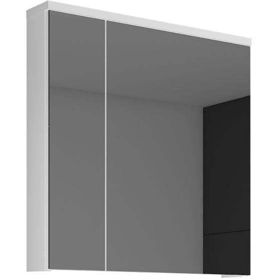 Szafka łazienkowa wisząca z lustrem 14 Biały Połysk / Biały PORTO Podstawowe