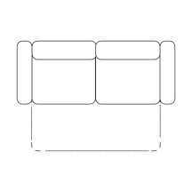 Sofa z funkcją spania 2,5 F BASIC Szkic