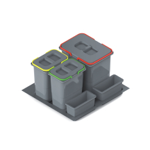 Kosz do segregacji odpadów PRAKTIKO 60 1x15L + 2x7L do szafki zlewowej Podstawowe