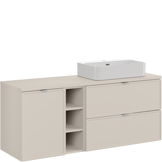 Szafka łazienkowa wisząca z umywalką 140 cm BELLA CASHMERE Podstawowe