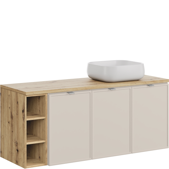 Szafka łazienkowa wisząca z umywalką 140 cm BELLA CASHMERE Podstawowe