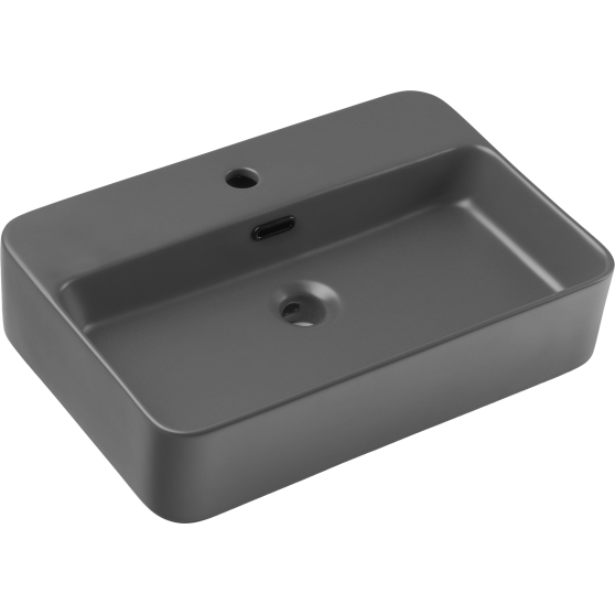 Umywalka ceramiczna TRUST 2 MATT DARK GREY 55 cm Podstawowe