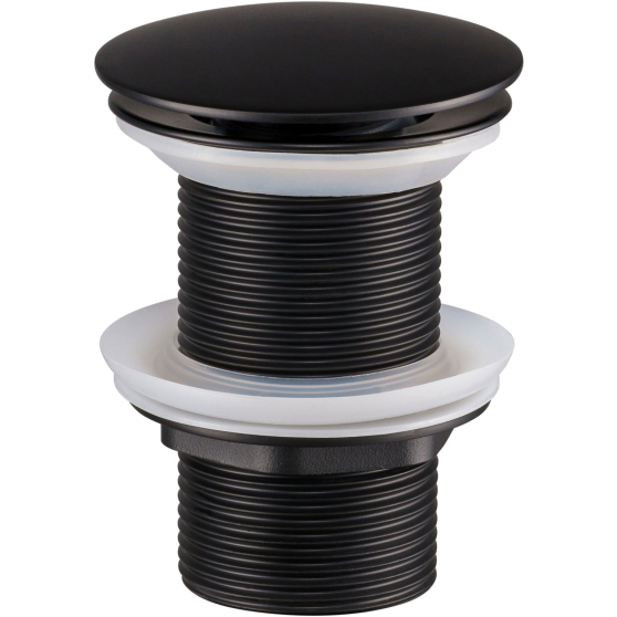 Korek do umywalki Czarny Mat T201MBG-3 CLICK-CLACK Podstawowe