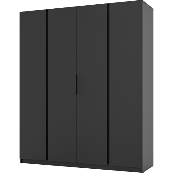Szafa czterodrzwiowa Czarna KAJA Podstawowe